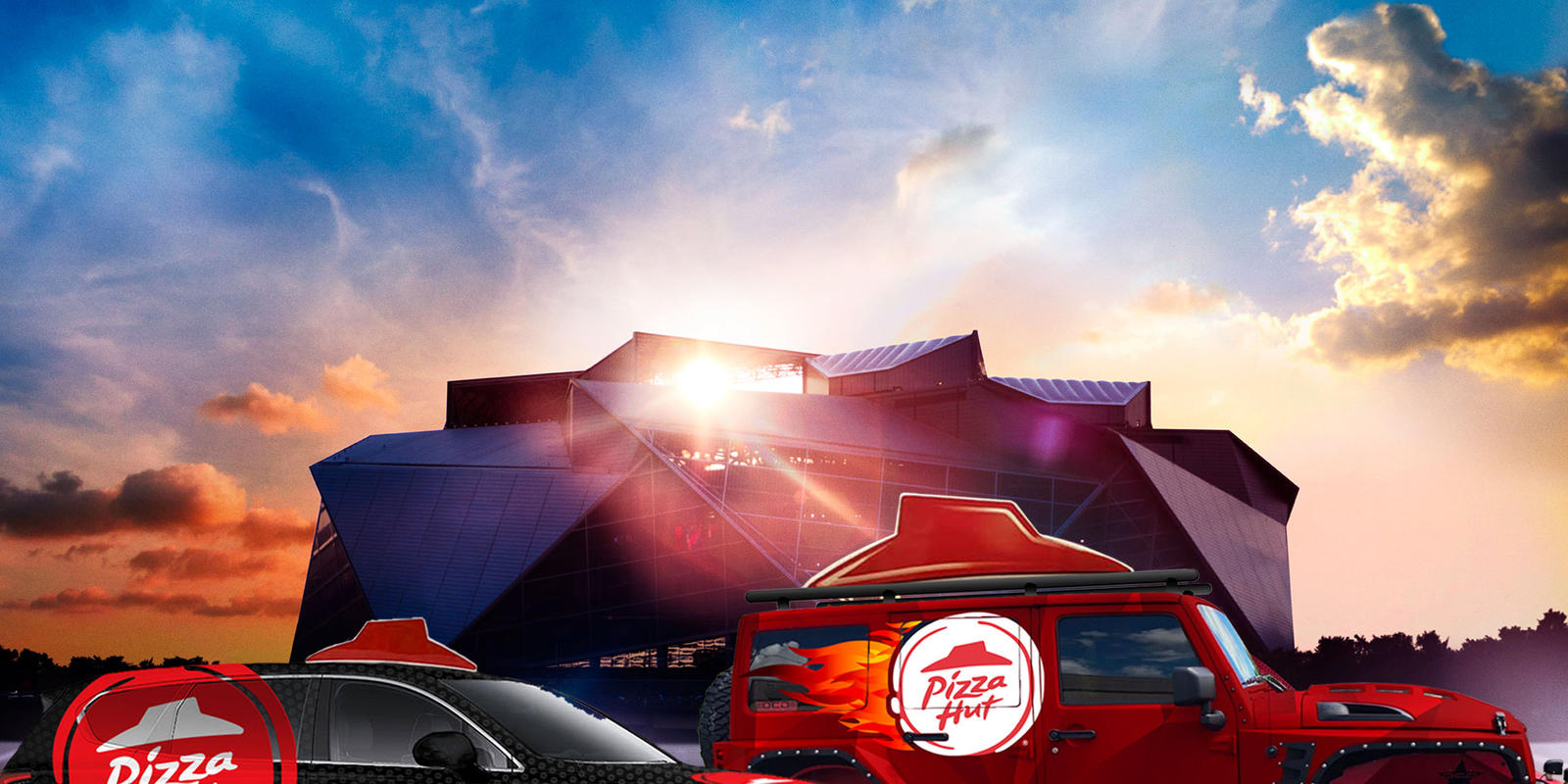 Pizza Hut Delivery Fleet at Atlanta Stadium