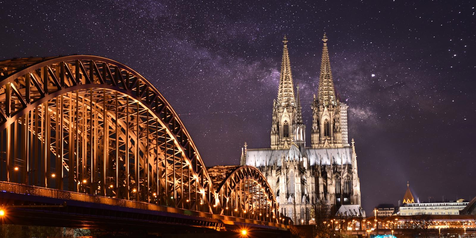 View of Cologne Cathedral and bridge