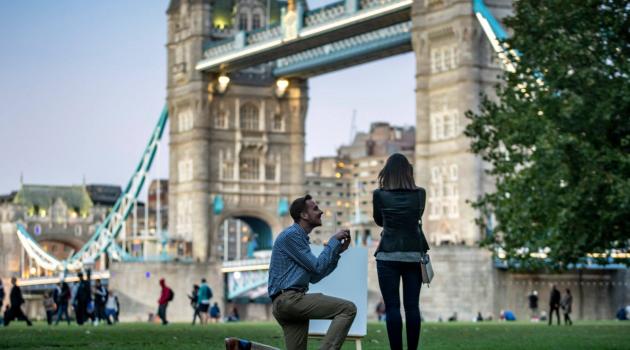 Nick proposing in London