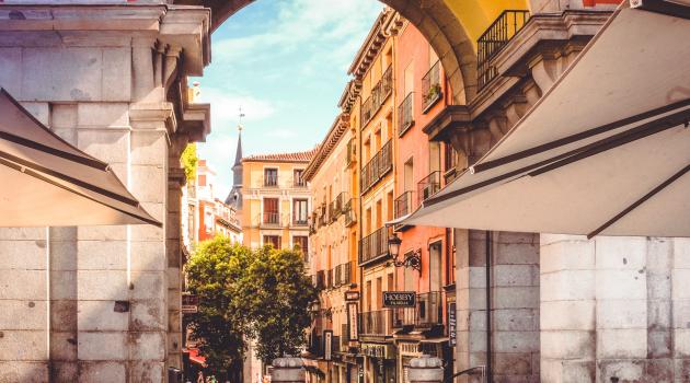 Street view of Madrid