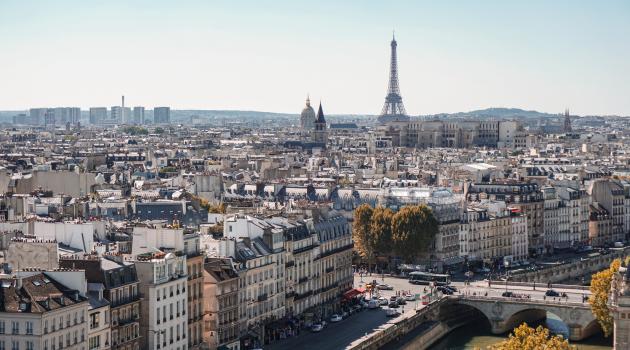 Aerial view of Paris