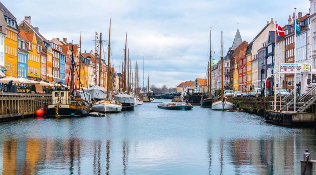 Boats in canal in Denmark during daytime