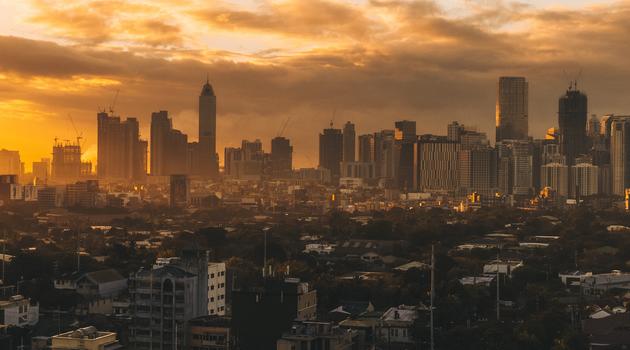 Aerial photography of city skyline Philippines