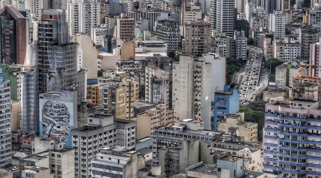 Tall buildings in the city in São Paulo