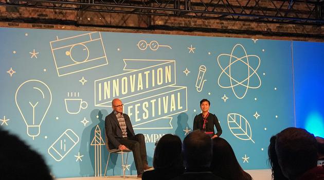 Microsoft CEO, Satya Nadella on a panel about innovation