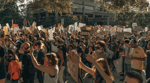 Protestors during BLM movement