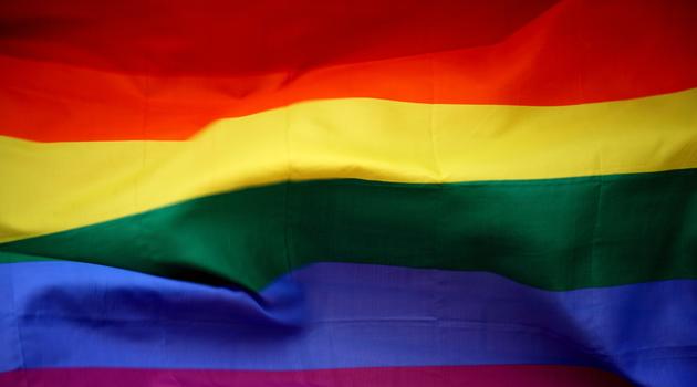 Close up pride flag