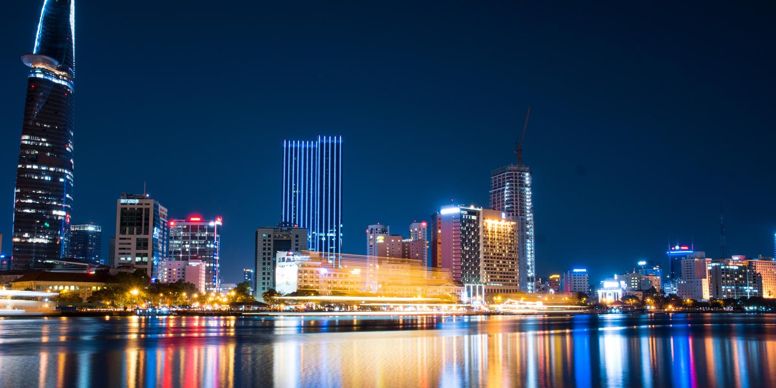 Ho Chi Minh skyline at night