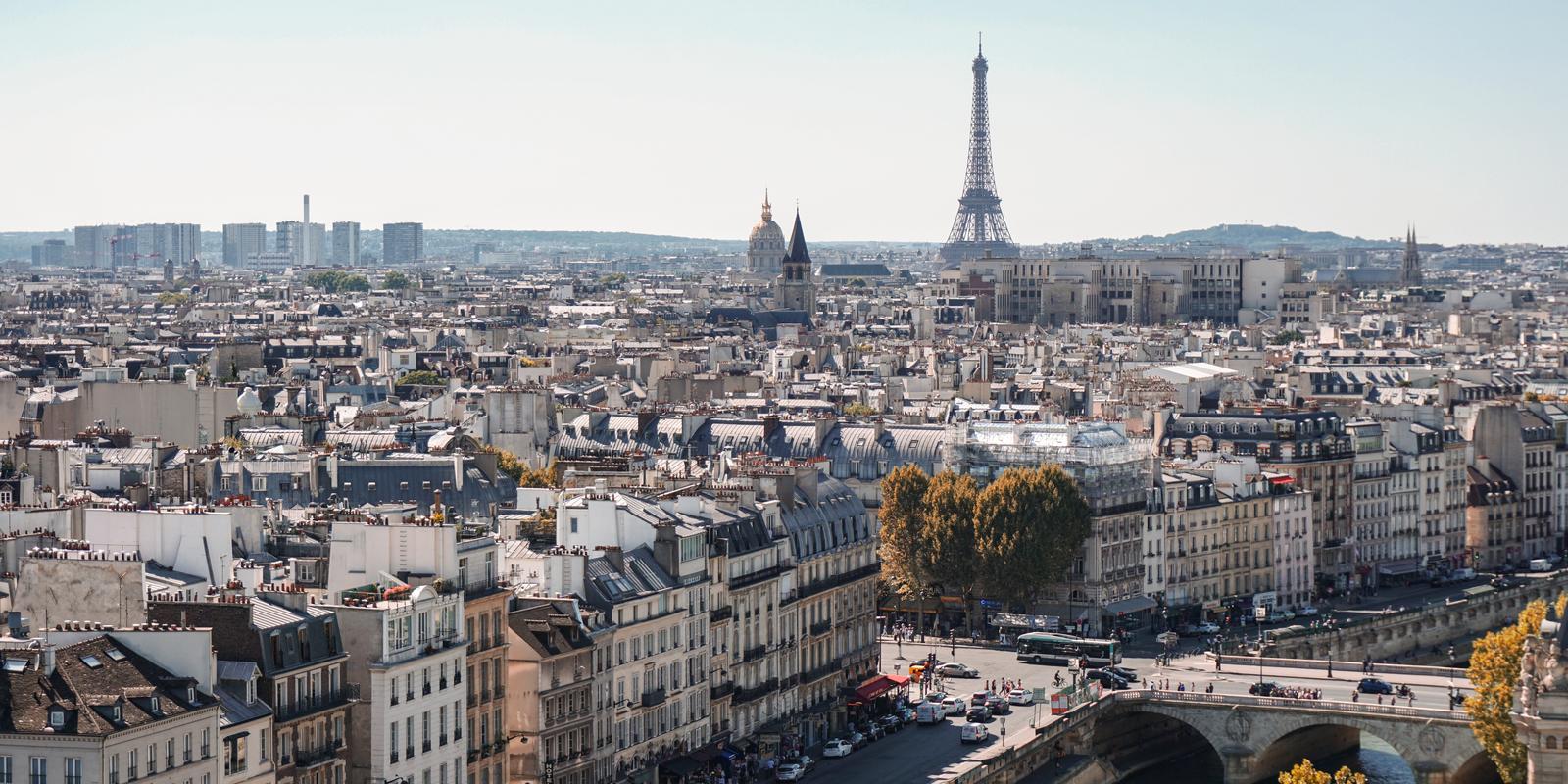 Aerial view of Paris