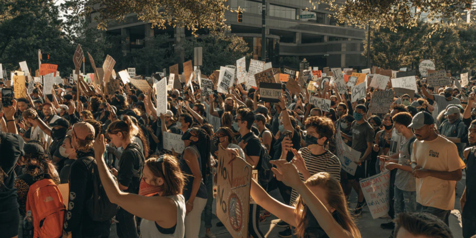 Protestors during BLM movement