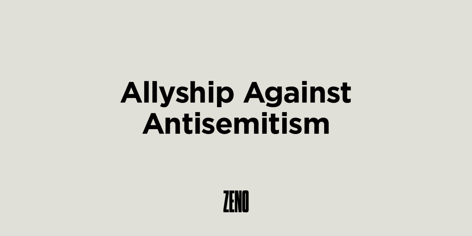 Allyship Against Antisemitism