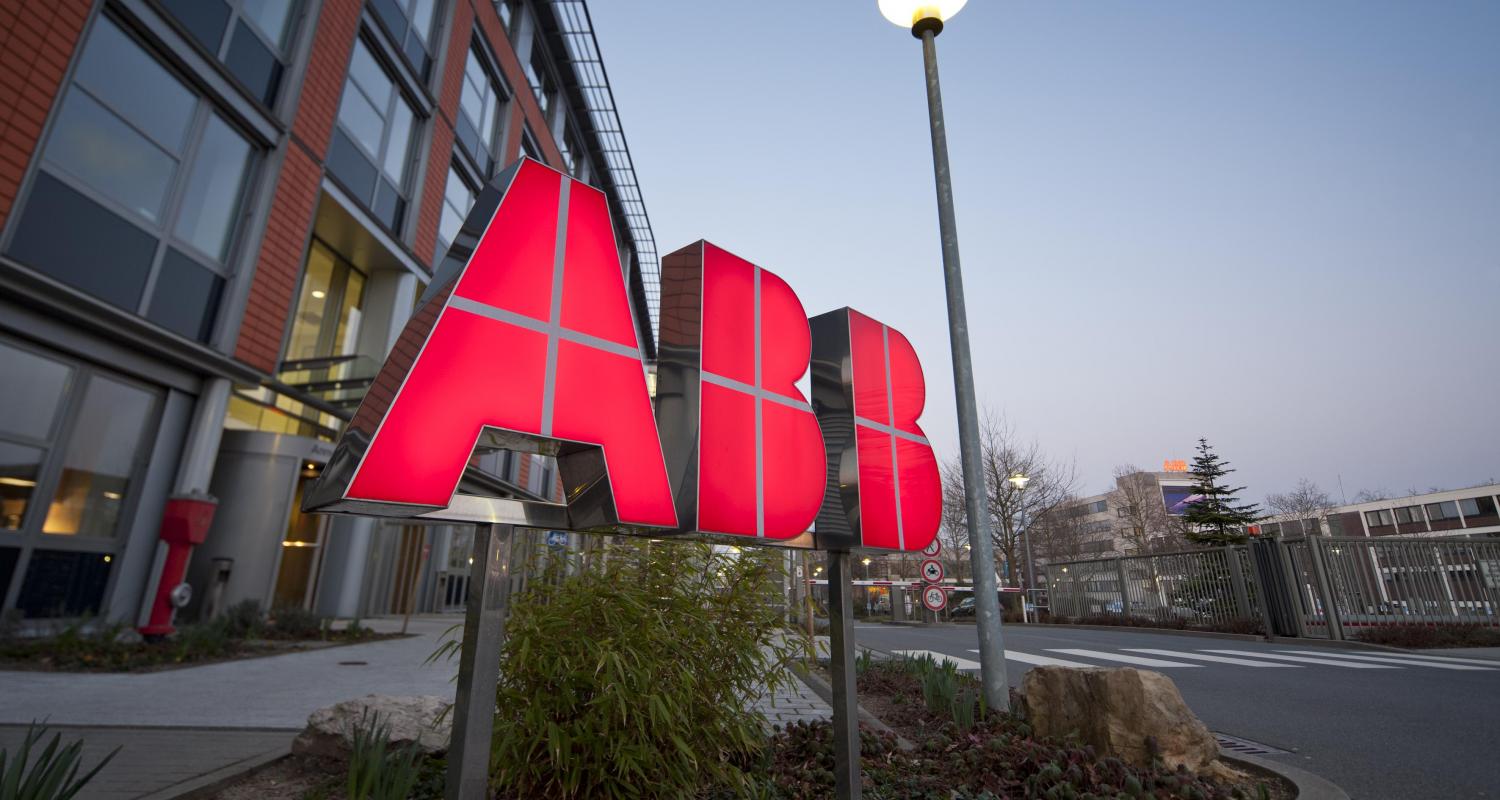 ABB logo in front of building